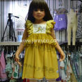 Flower Embroidery Yellow Dress